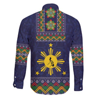 Philippines Merry Christmas Family Matching Mermaid Dress and Hawaiian Shirt Maligayang Pasko with Parol and Xmas Pattern Barong Style - Wonder Print Shop