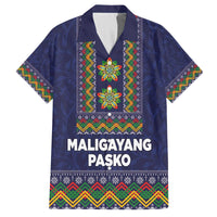 Philippines Merry Christmas Family Matching Off The Shoulder Long Sleeve Dress and Hawaiian Shirt Maligayang Pasko with Parol and Xmas Pattern Barong Style - Wonder Print Shop