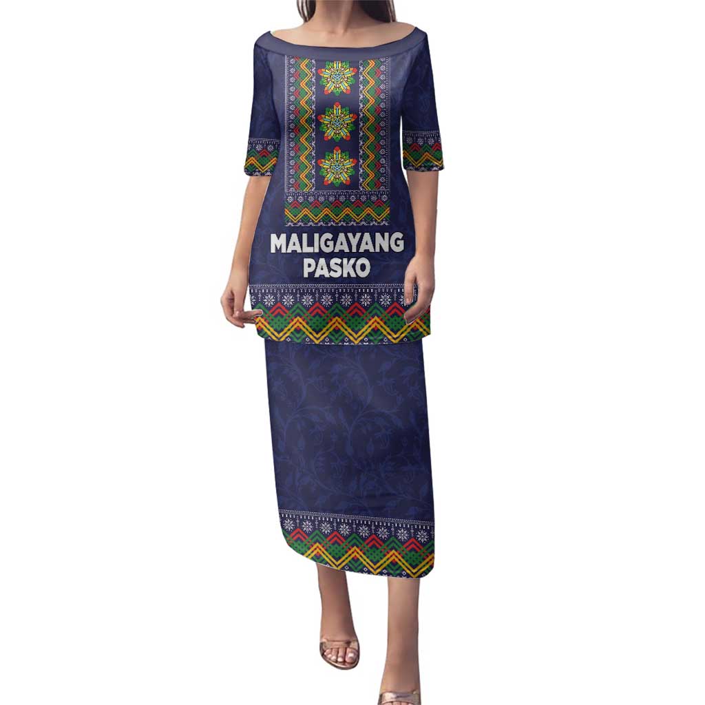 Philippines Merry Christmas Family Matching Puletasi and Hawaiian Shirt Maligayang Pasko with Parol and Xmas Pattern Barong Style - Wonder Print Shop