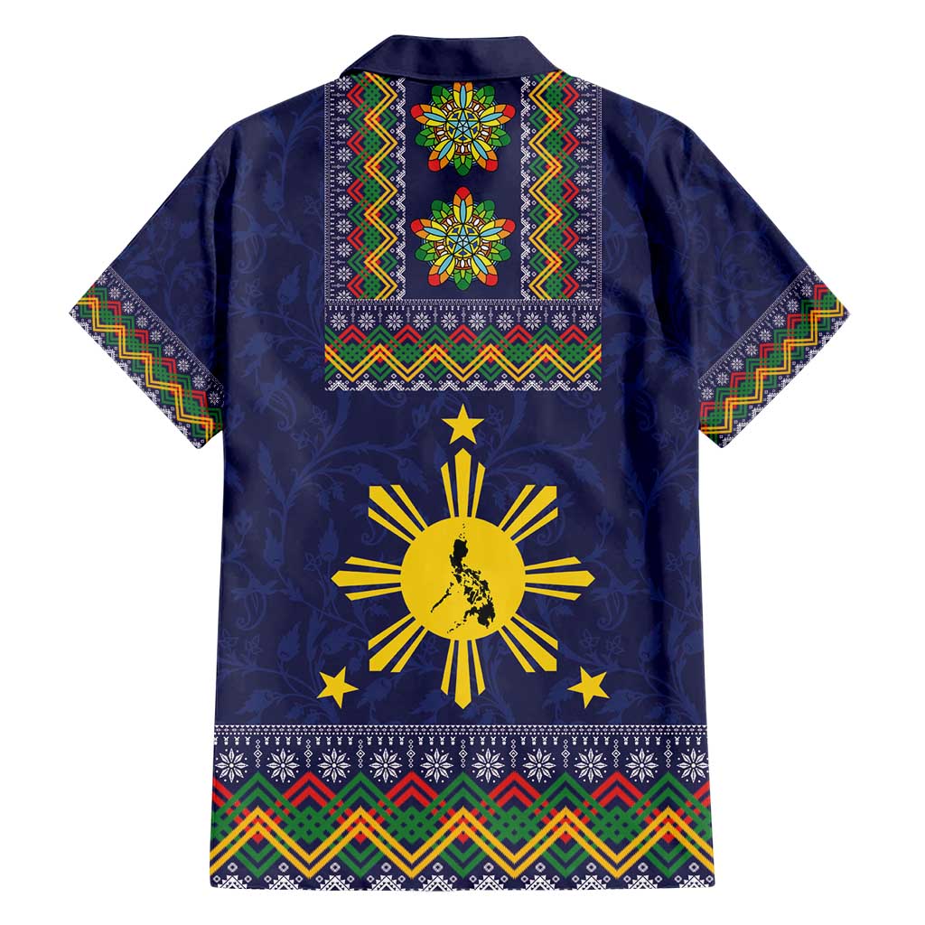 Philippines Merry Christmas Family Matching Short Sleeve Bodycon Dress and Hawaiian Shirt Maligayang Pasko with Parol and Xmas Pattern Barong Style - Wonder Print Shop