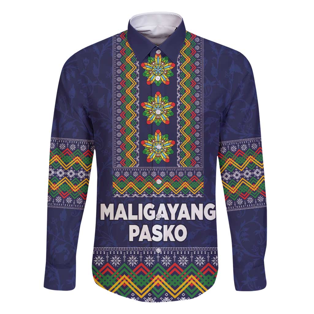 Philippines Merry Christmas Family Matching Short Sleeve Bodycon Dress and Hawaiian Shirt Maligayang Pasko with Parol and Xmas Pattern Barong Style - Wonder Print Shop