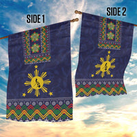 Philippines Merry Christmas Garden Flag Maligayang Pasko with Parol and Xmas Pattern Barong Style - Wonder Print Shop