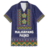 Philippines Merry Christmas Hawaiian Shirt Maligayang Pasko with Parol and Xmas Pattern Barong Style - Wonder Print Shop