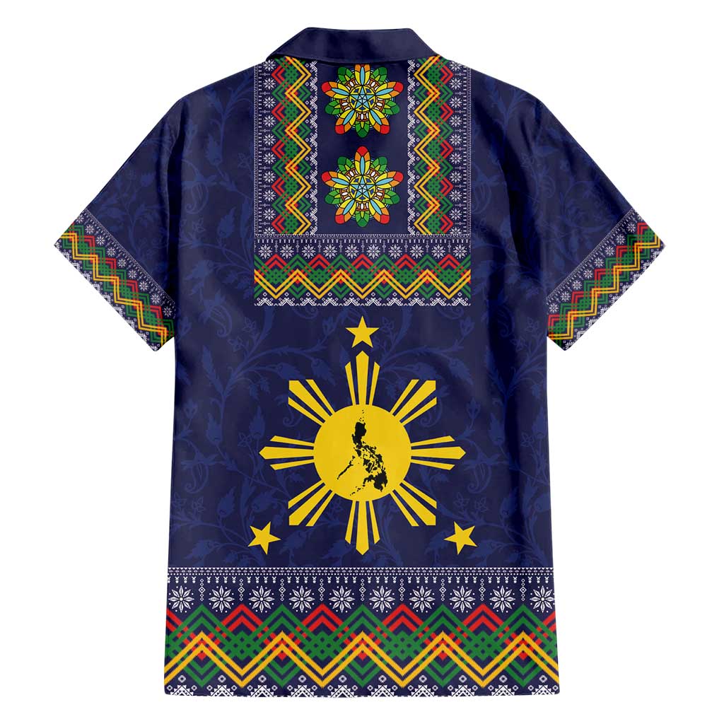 Philippines Merry Christmas Hawaiian Shirt Maligayang Pasko with Parol and Xmas Pattern Barong Style - Wonder Print Shop