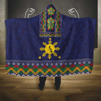 Philippines Merry Christmas Hooded Blanket Maligayang Pasko with Parol and Xmas Pattern Barong Style