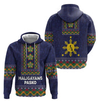 Philippines Merry Christmas Hoodie Maligayang Pasko with Parol and Xmas Pattern Barong Style - Wonder Print Shop