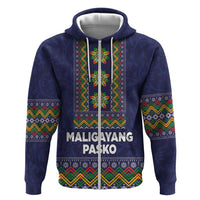 Philippines Merry Christmas Hoodie Maligayang Pasko with Parol and Xmas Pattern Barong Style - Wonder Print Shop
