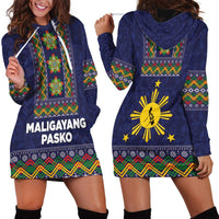 Philippines Merry Christmas Hoodie Dress Maligayang Pasko with Parol and Xmas Pattern Barong Style - Wonder Print Shop