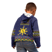Philippines Merry Christmas Kid Hoodie Maligayang Pasko with Parol and Xmas Pattern Barong Style - Wonder Print Shop
