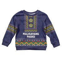 Philippines Merry Christmas Kid Ugly Christmas Sweater Maligayang Pasko with Parol and Xmas Pattern Barong Style - Wonder Print Shop