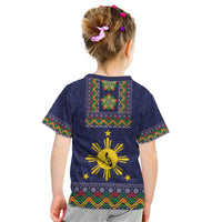 Philippines Merry Christmas Kid T Shirt Maligayang Pasko with Parol and Xmas Pattern Barong Style - Wonder Print Shop