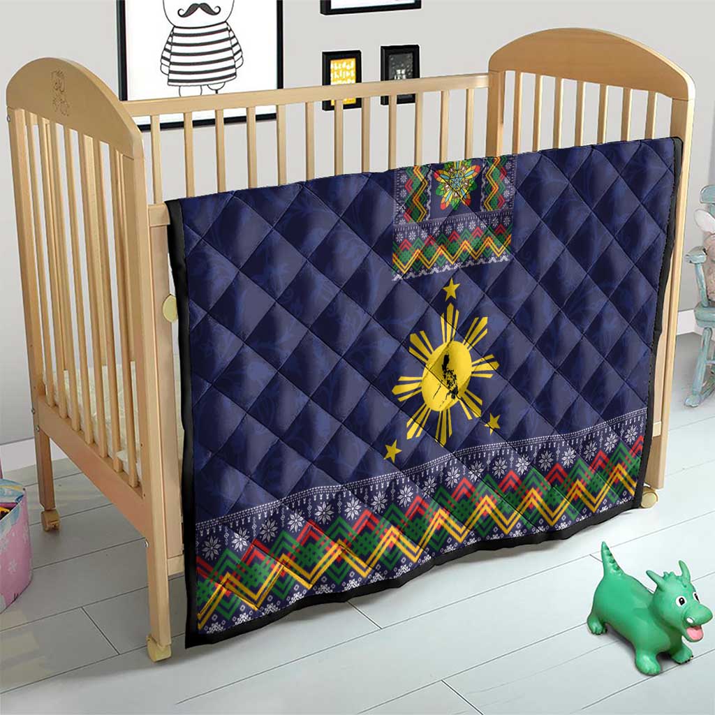 Philippines Merry Christmas Quilt Maligayang Pasko with Parol and Xmas Pattern Barong Style - Wonder Print Shop