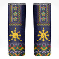 Philippines Merry Christmas Skinny Tumbler Maligayang Pasko with Parol and Xmas Pattern Barong Style - Wonder Print Shop