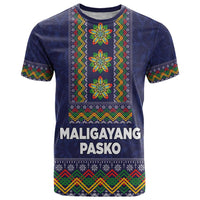 Philippines Merry Christmas T Shirt Maligayang Pasko with Parol and Xmas Pattern Barong Style - Wonder Print Shop