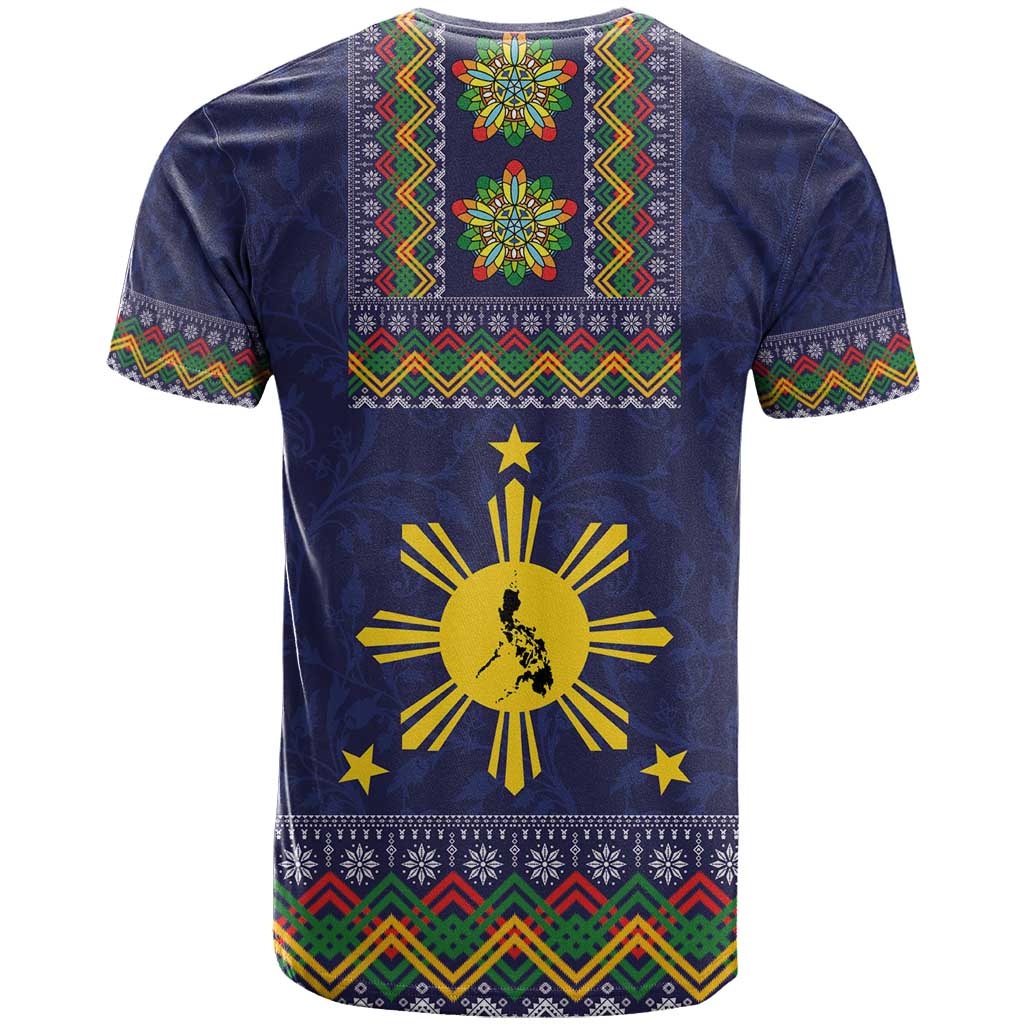 Philippines Merry Christmas T Shirt Maligayang Pasko with Parol and Xmas Pattern Barong Style - Wonder Print Shop