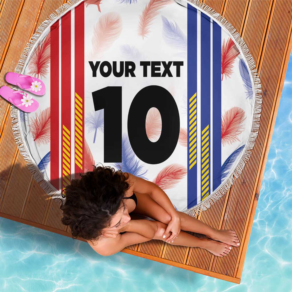 Custom Philippines Champions Football Jersey Beach Blanket - Wonder Print Shop