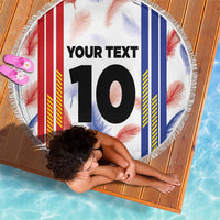 Custom Philippines Champions Football Jersey Beach Blanket - Wonder Print Shop