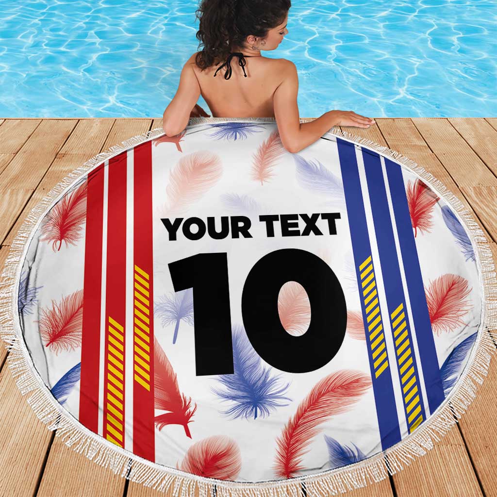 Custom Philippines Champions Football Jersey Beach Blanket - Wonder Print Shop