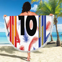 Custom Philippines Champions Football Jersey Beach Blanket - Wonder Print Shop