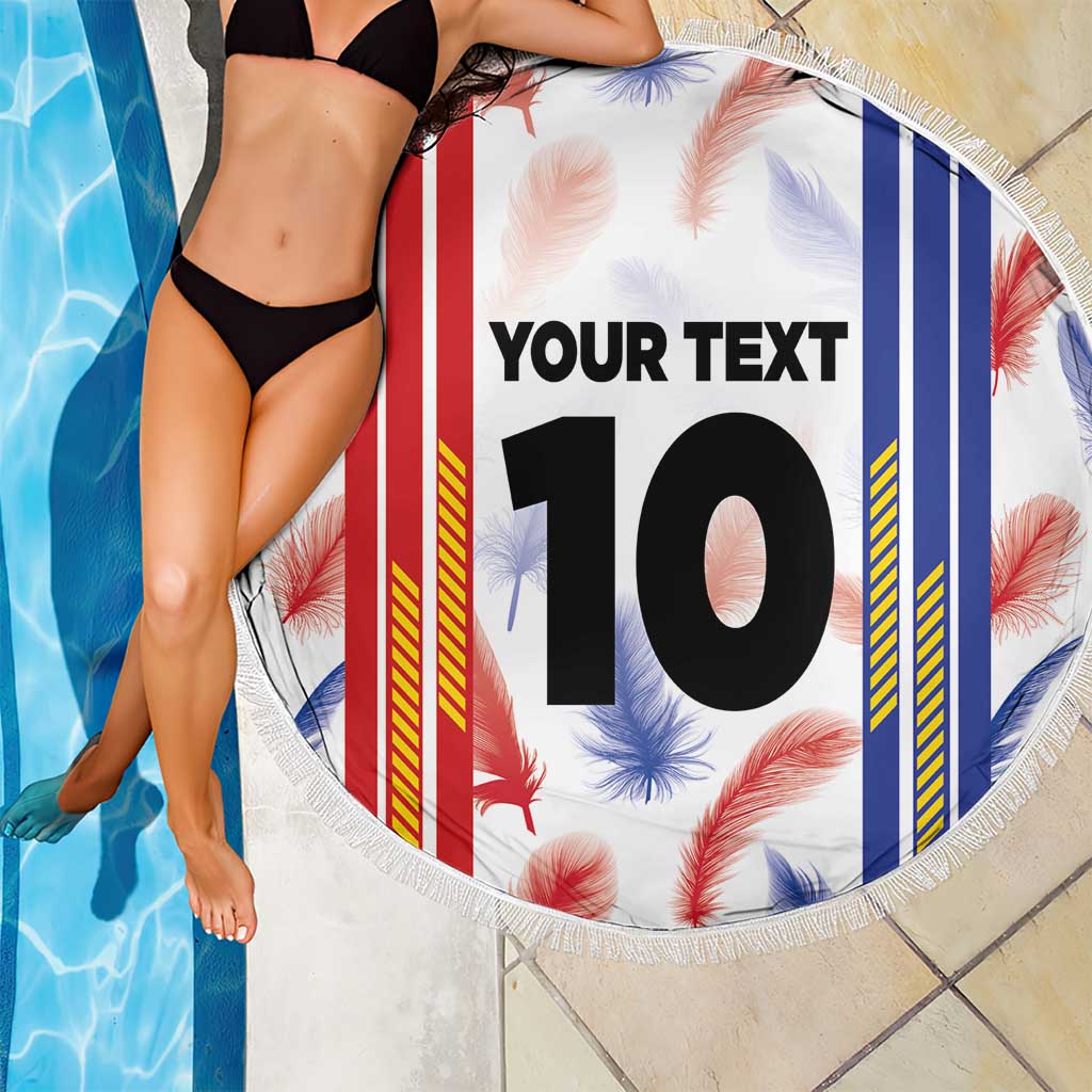 Custom Philippines Champions Football Jersey Beach Blanket - Wonder Print Shop