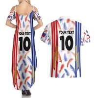 Custom Philippines Champions Football Jersey Couples Matching Summer Maxi Dress and Hawaiian Shirt - Wonder Print Shop