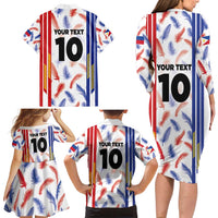Custom Philippines Champions Football Jersey Family Matching Long Sleeve Bodycon Dress and Hawaiian Shirt - Wonder Print Shop