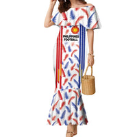 Custom Philippines Champions Football Jersey Family Matching Mermaid Dress and Hawaiian Shirt - Wonder Print Shop