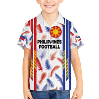Custom Philippines Champions Football Jersey Family Matching Off The Shoulder Long Sleeve Dress and Hawaiian Shirt - Wonder Print Shop