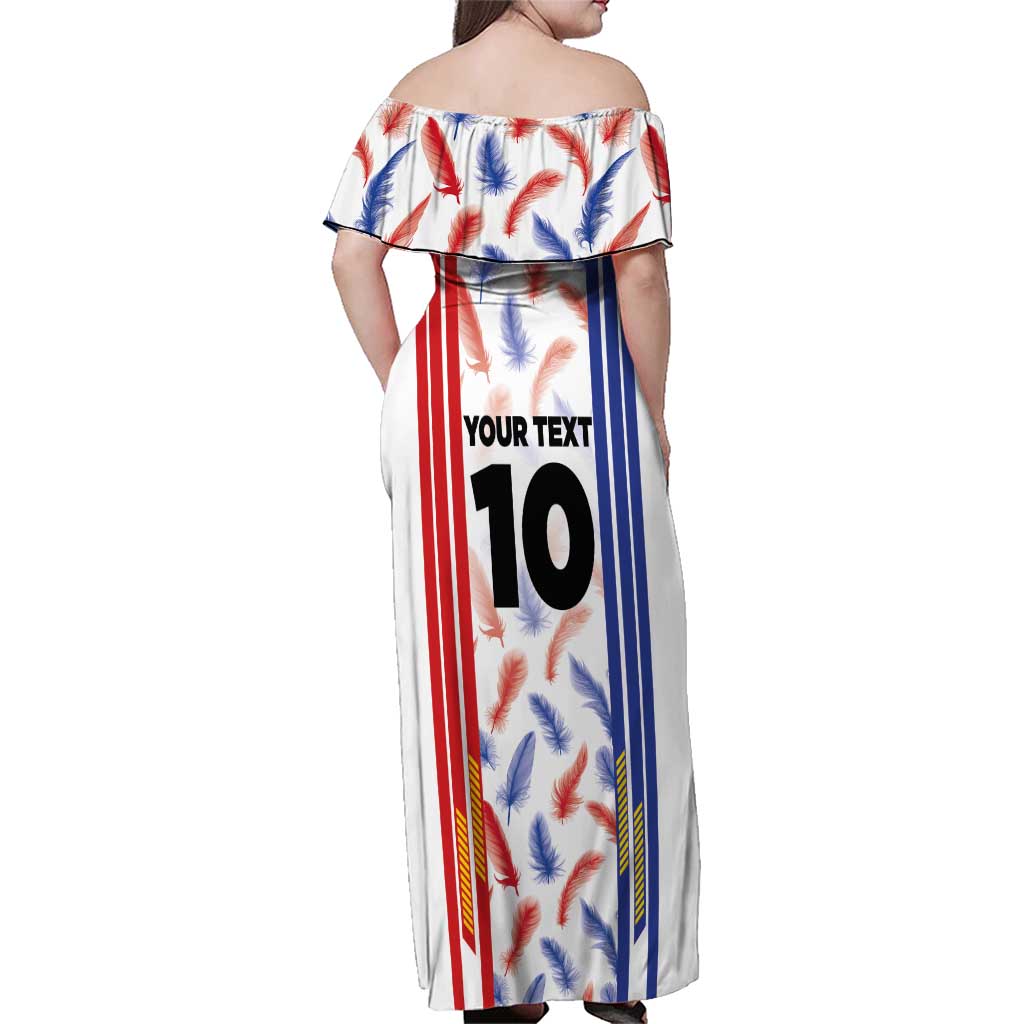 Custom Philippines Champions Football Jersey Family Matching Off Shoulder Maxi Dress and Hawaiian Shirt - Wonder Print Shop