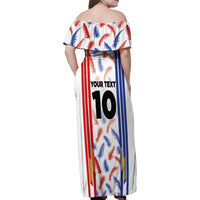 Custom Philippines Champions Football Jersey Family Matching Off Shoulder Maxi Dress and Hawaiian Shirt - Wonder Print Shop