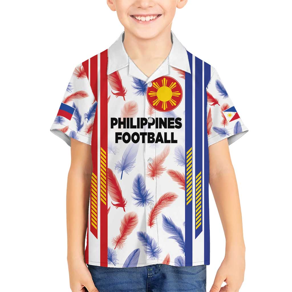 Custom Philippines Champions Football Jersey Family Matching Off Shoulder Maxi Dress and Hawaiian Shirt - Wonder Print Shop