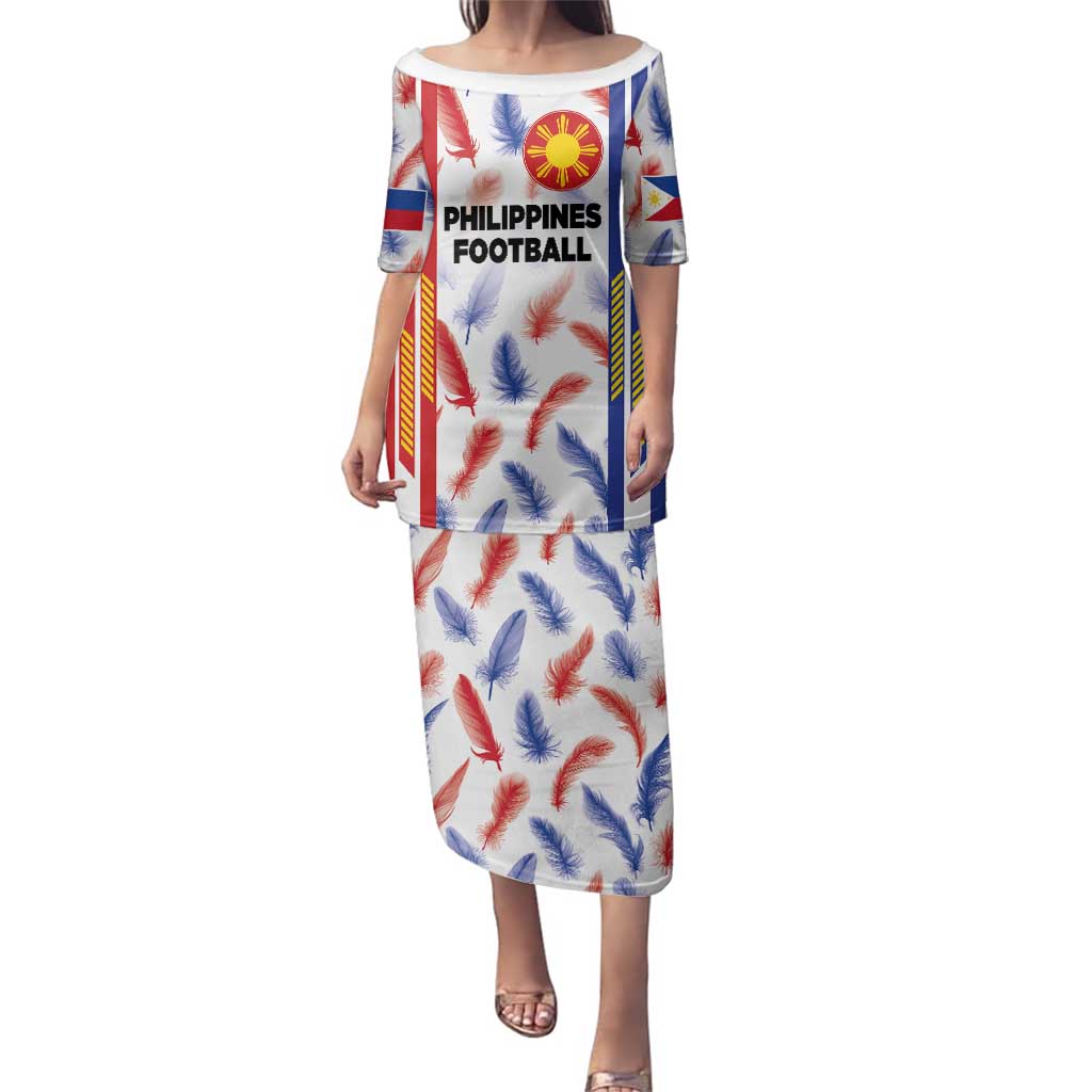 Custom Philippines Champions Football Jersey Family Matching Puletasi and Hawaiian Shirt - Wonder Print Shop