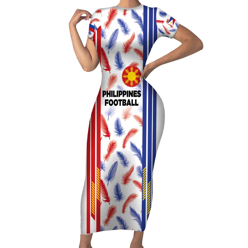 Custom Philippines Champions Football Jersey Family Matching Short Sleeve Bodycon Dress and Hawaiian Shirt - Wonder Print Shop