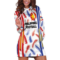 Custom Philippines Champions Football Jersey Hoodie Dress - Wonder Print Shop