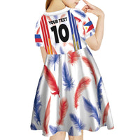 Custom Philippines Champions Football Jersey Kid Short Sleeve Dress - Wonder Print Shop