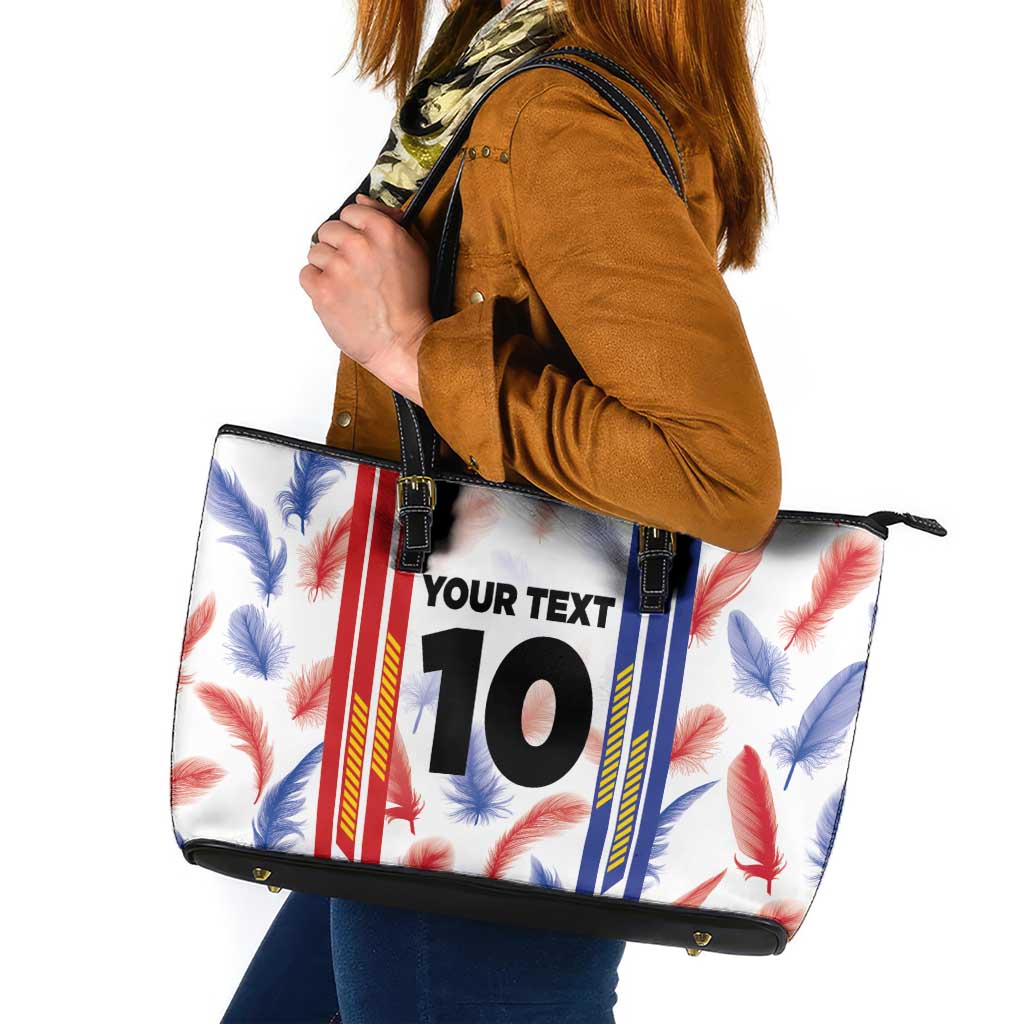 Custom Philippines Champions Football Jersey Leather Tote Bag - Wonder Print Shop