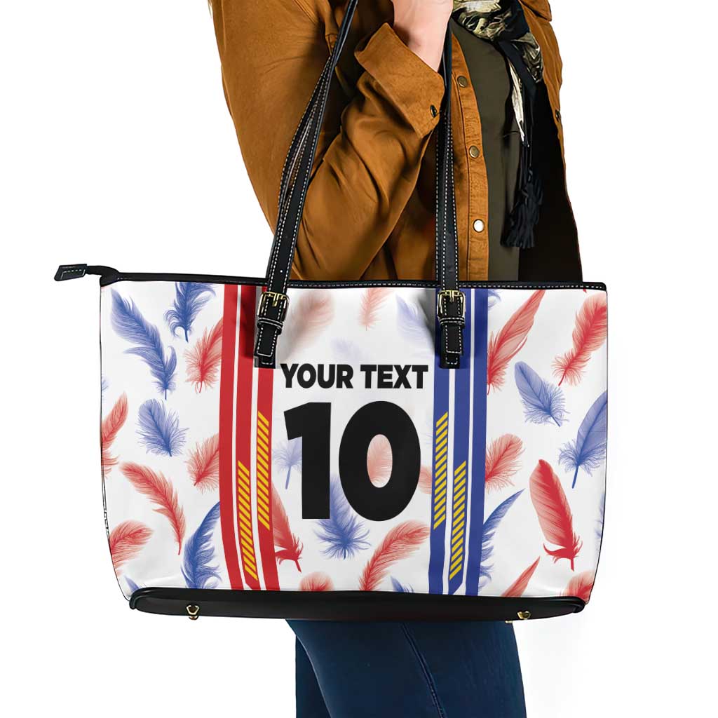 Custom Philippines Champions Football Jersey Leather Tote Bag - Wonder Print Shop