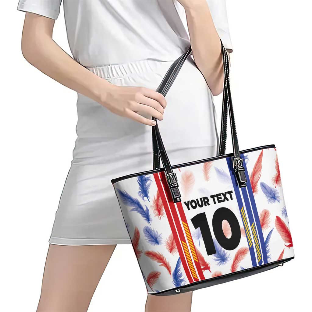Custom Philippines Champions Football Jersey Leather Tote Bag - Wonder Print Shop