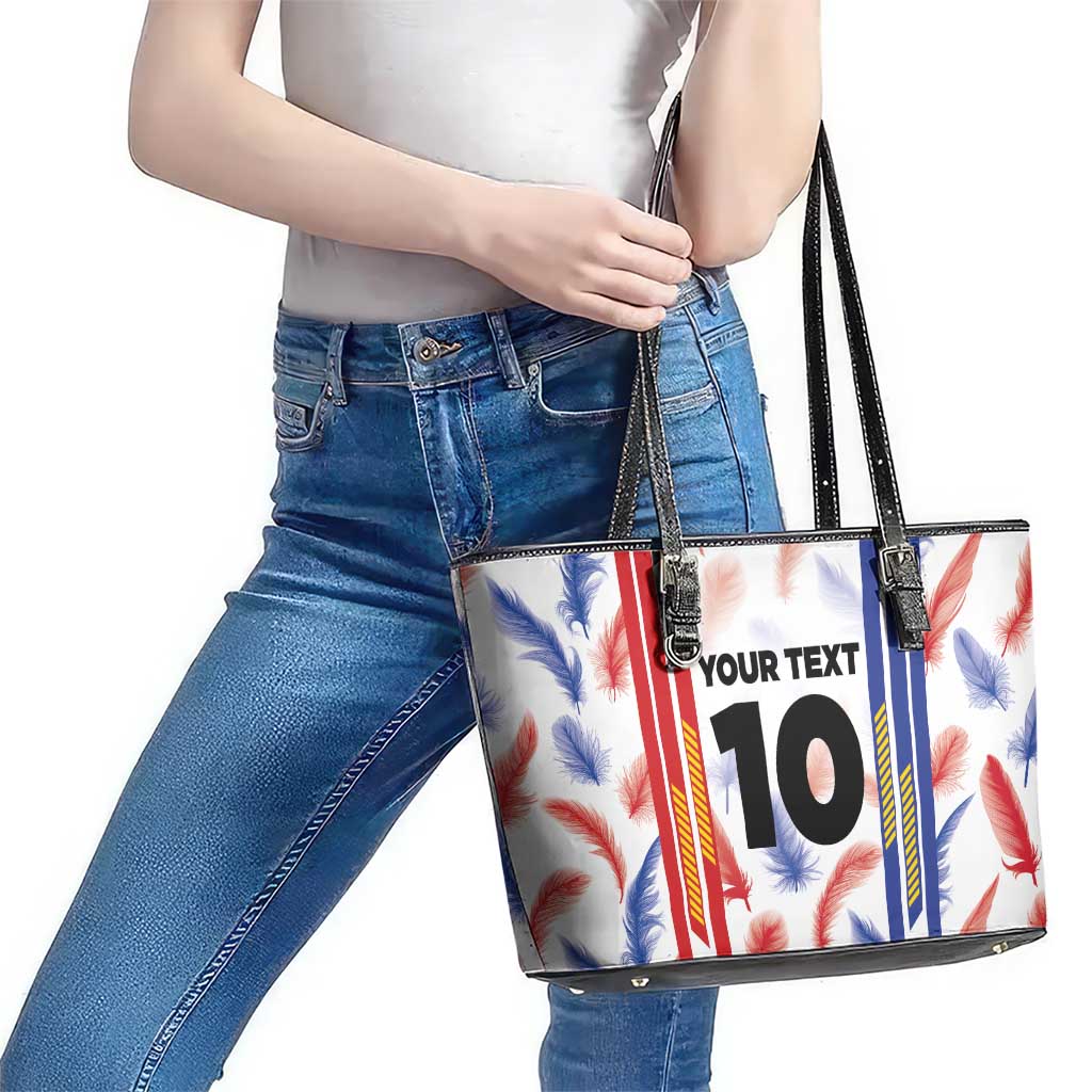 Custom Philippines Champions Football Jersey Leather Tote Bag - Wonder Print Shop