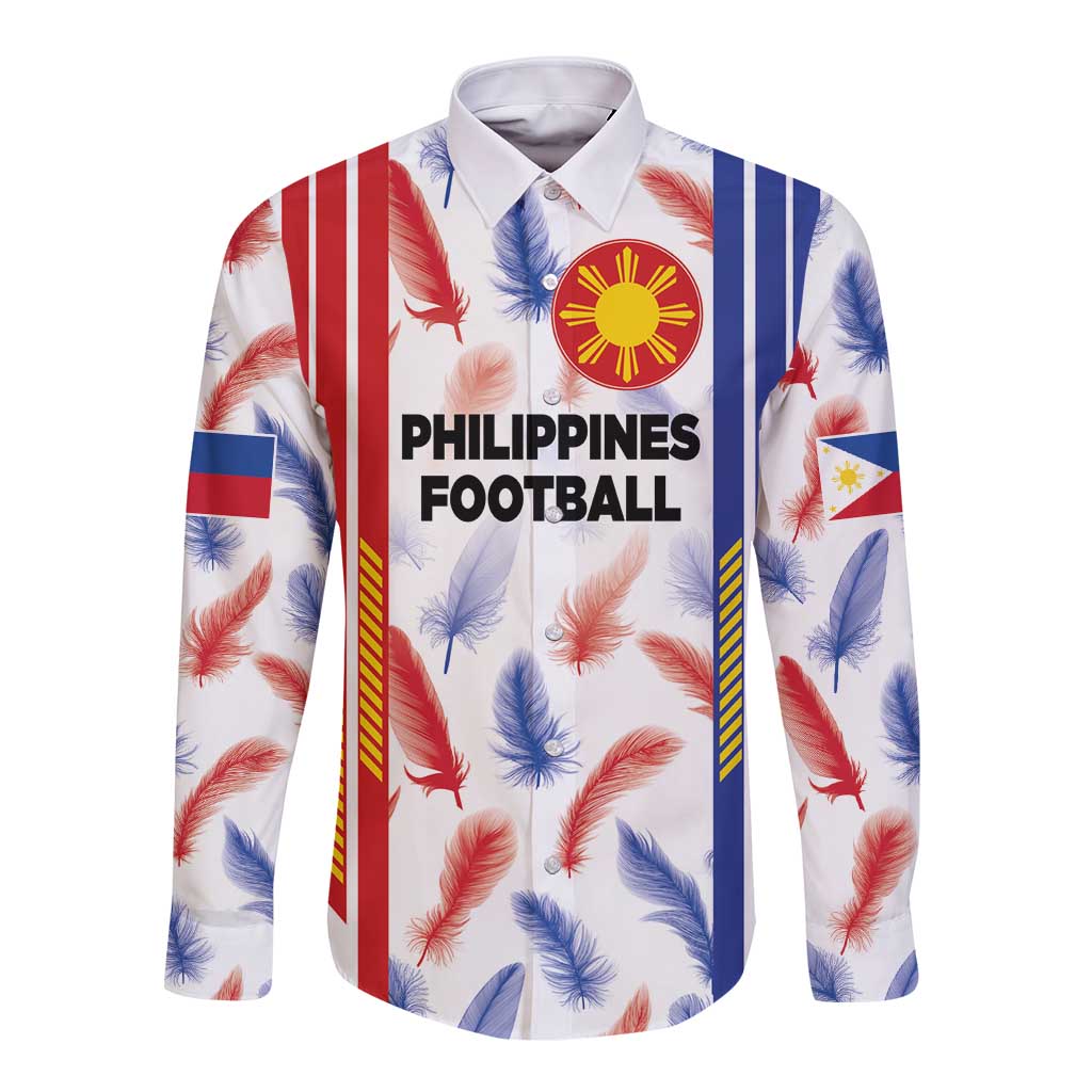 Custom Philippines Champions Football Jersey Long Sleeve Button Shirt - Wonder Print Shop