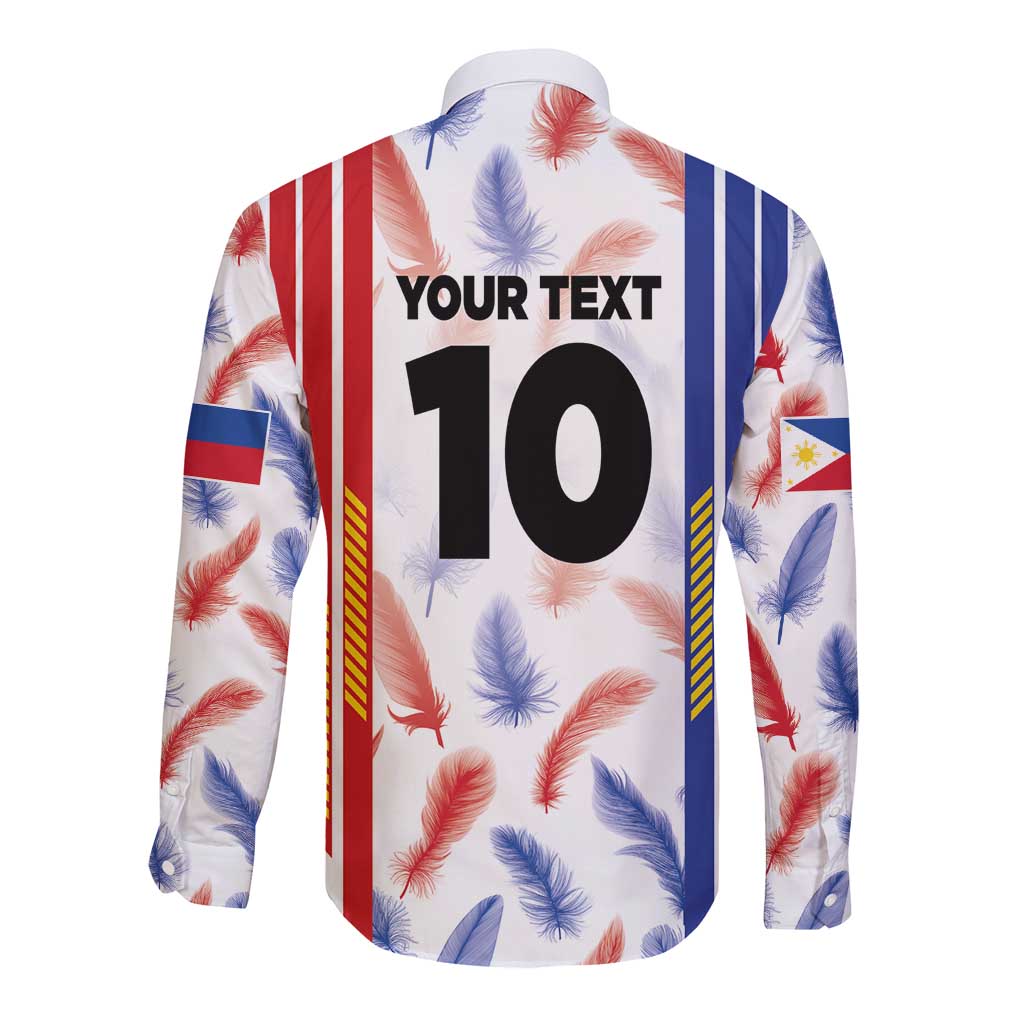 Custom Philippines Champions Football Jersey Long Sleeve Button Shirt - Wonder Print Shop