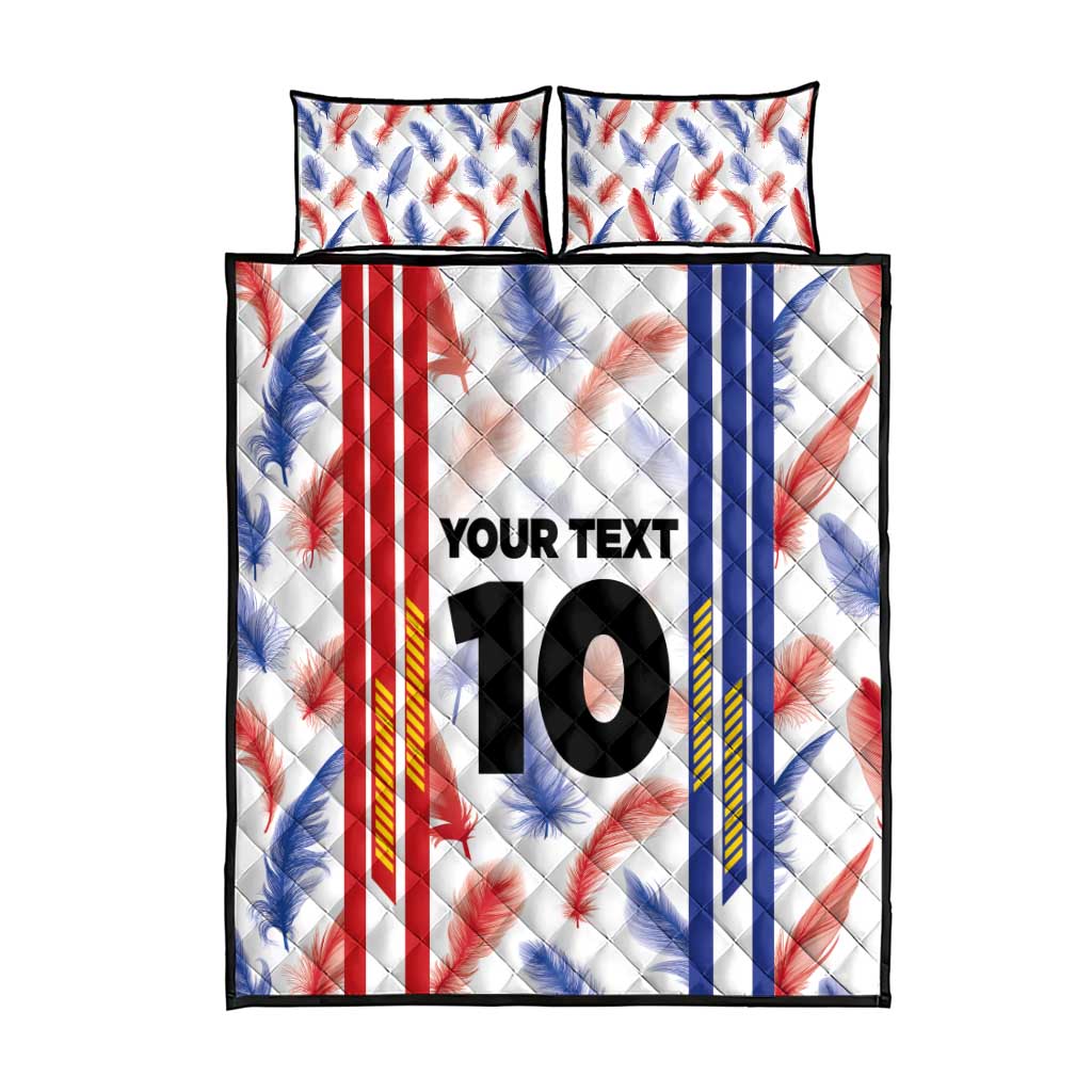 Custom Philippines Champions Football Jersey Quilt Bed Set - Wonder Print Shop