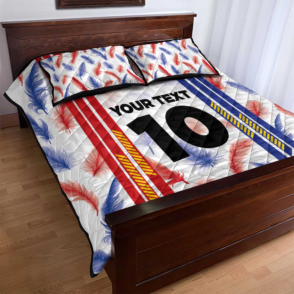 Custom Philippines Champions Football Jersey Quilt Bed Set - Wonder Print Shop