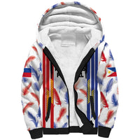 Custom Philippines Champions Football Jersey Sherpa Hoodie - Wonder Print Shop