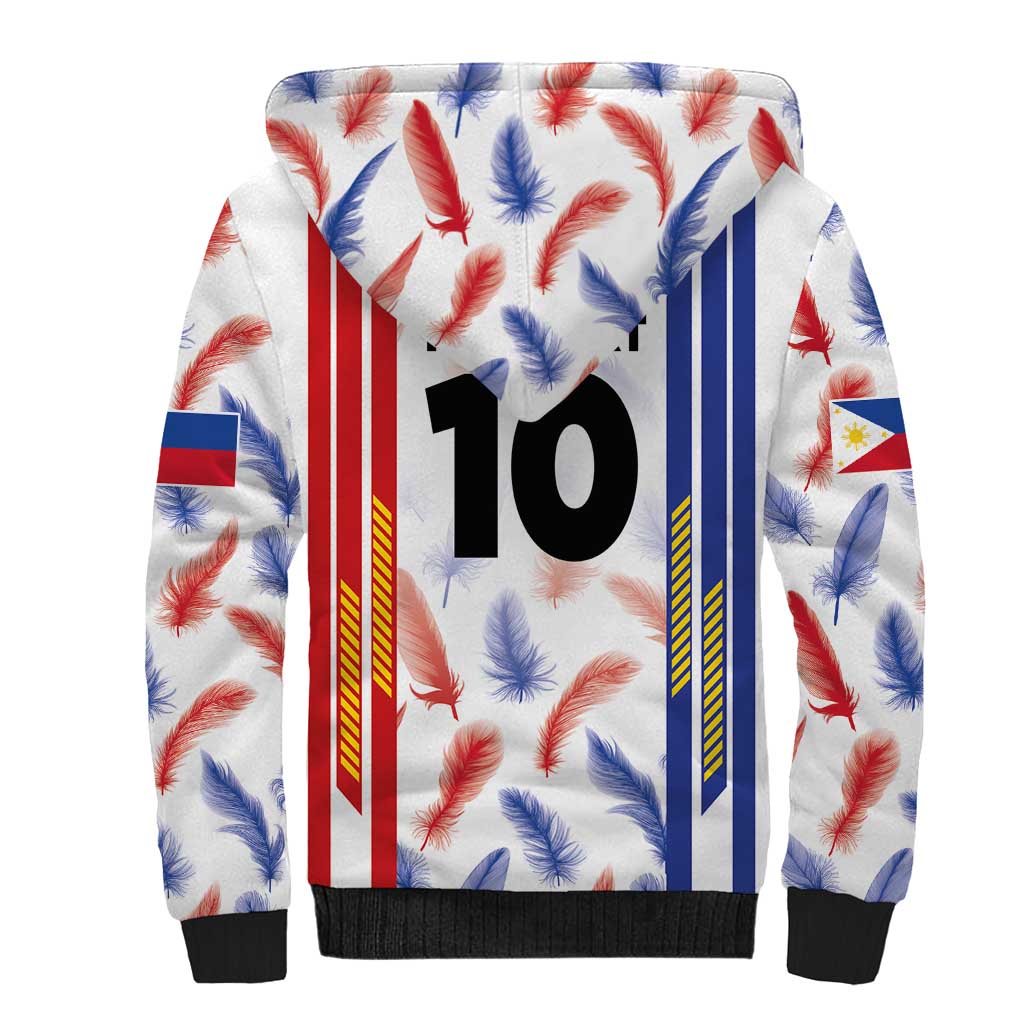 Custom Philippines Champions Football Jersey Sherpa Hoodie - Wonder Print Shop