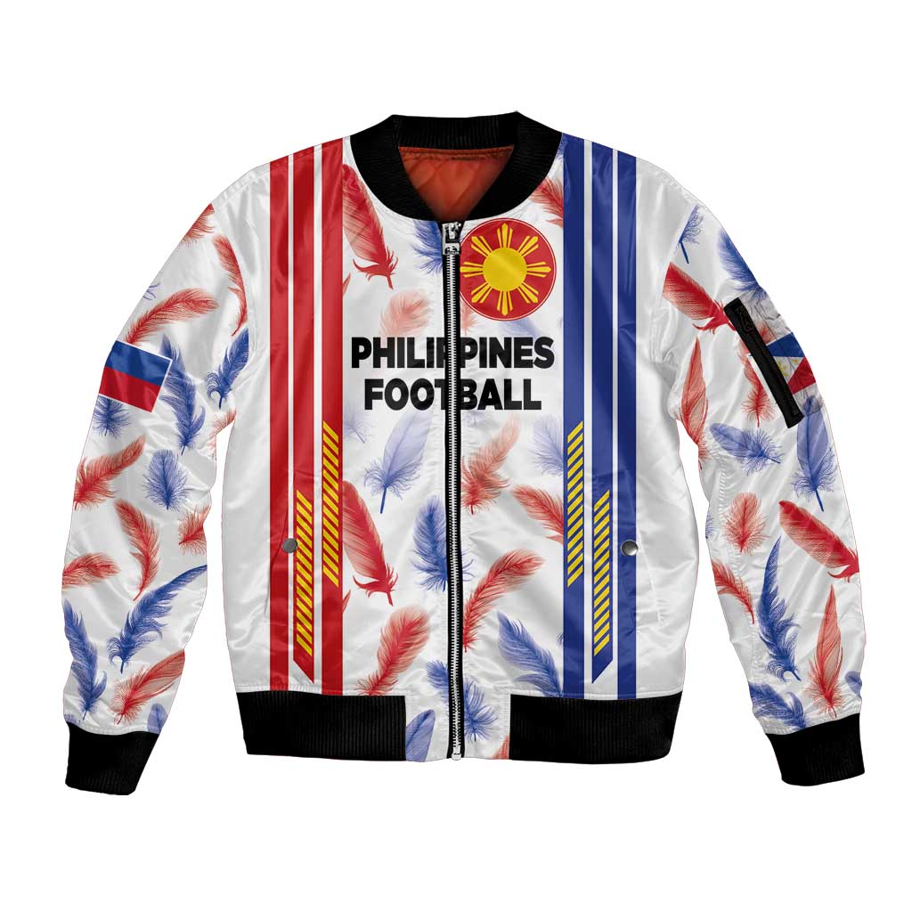 Custom Philippines Champions Football Jersey Sleeve Zip Bomber Jacket - Wonder Print Shop