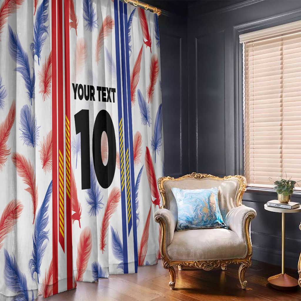 Custom Philippines Champions Football Jersey Window Curtain - Wonder Print Shop