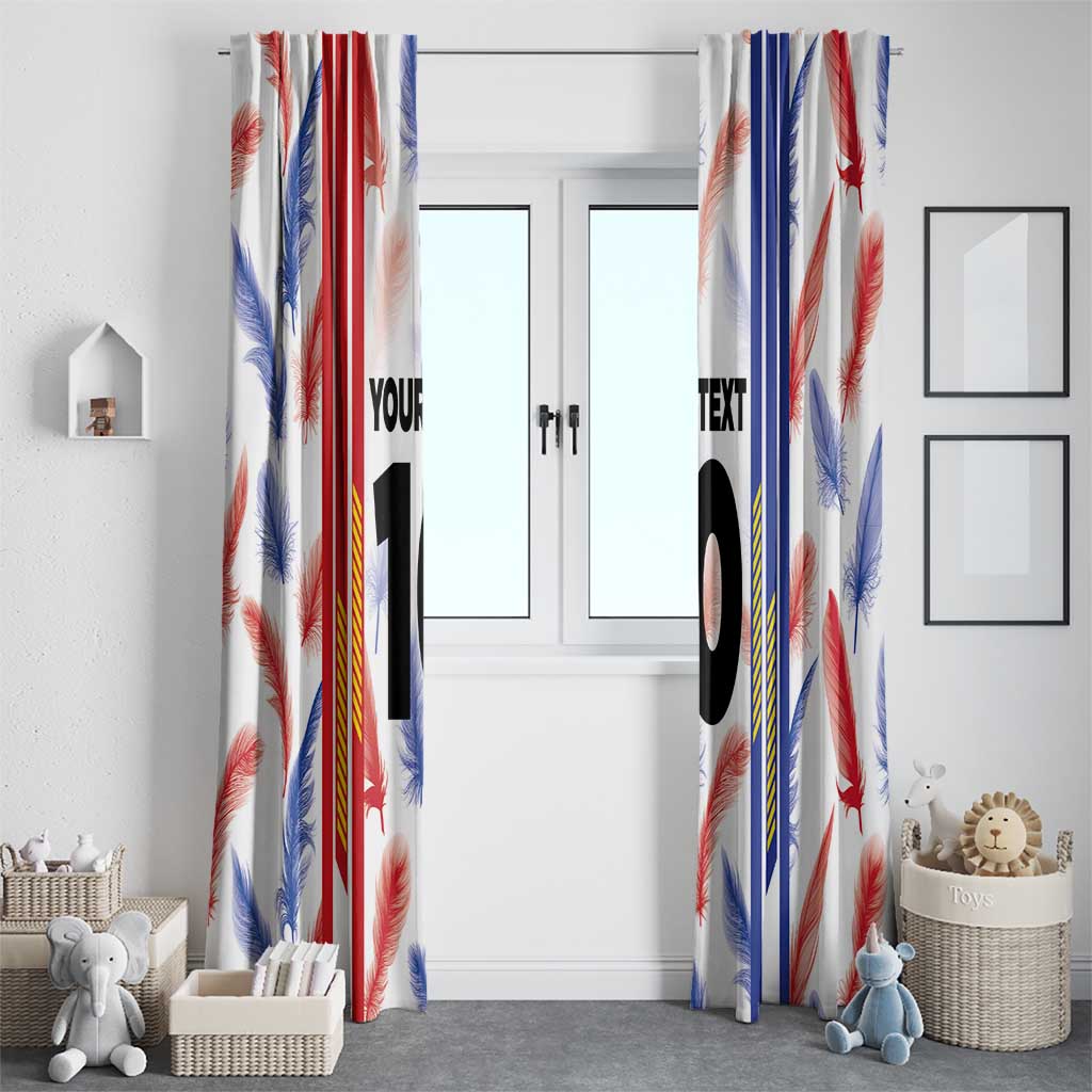 Custom Philippines Champions Football Jersey Window Curtain - Wonder Print Shop