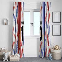 Custom Philippines Champions Football Jersey Window Curtain - Wonder Print Shop