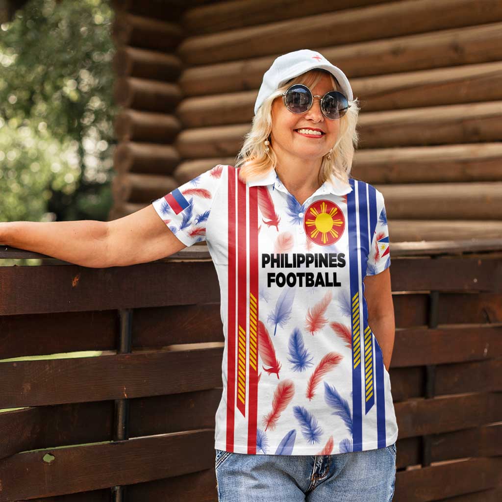 Custom Philippines Champions Football Jersey Women Polo Shirt - Wonder Print Shop